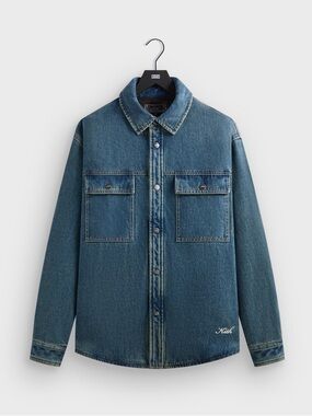 Kith Denim Apollo Shirt Jacket Luka Wash Blue Jean Trucker Men’s Size Large.